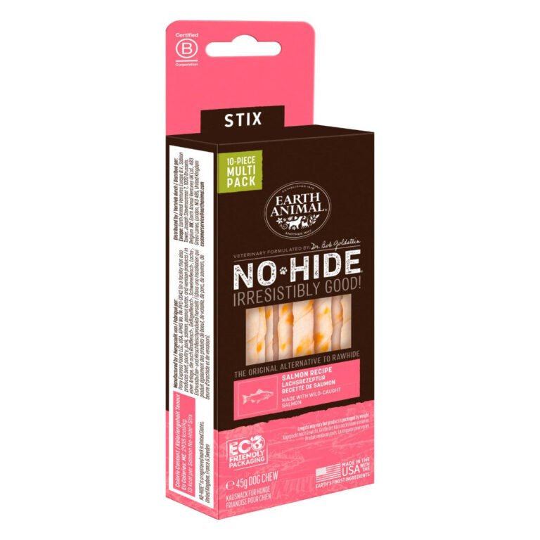 No-Hide Sticks Tyggepinde Med Laks 10 stk