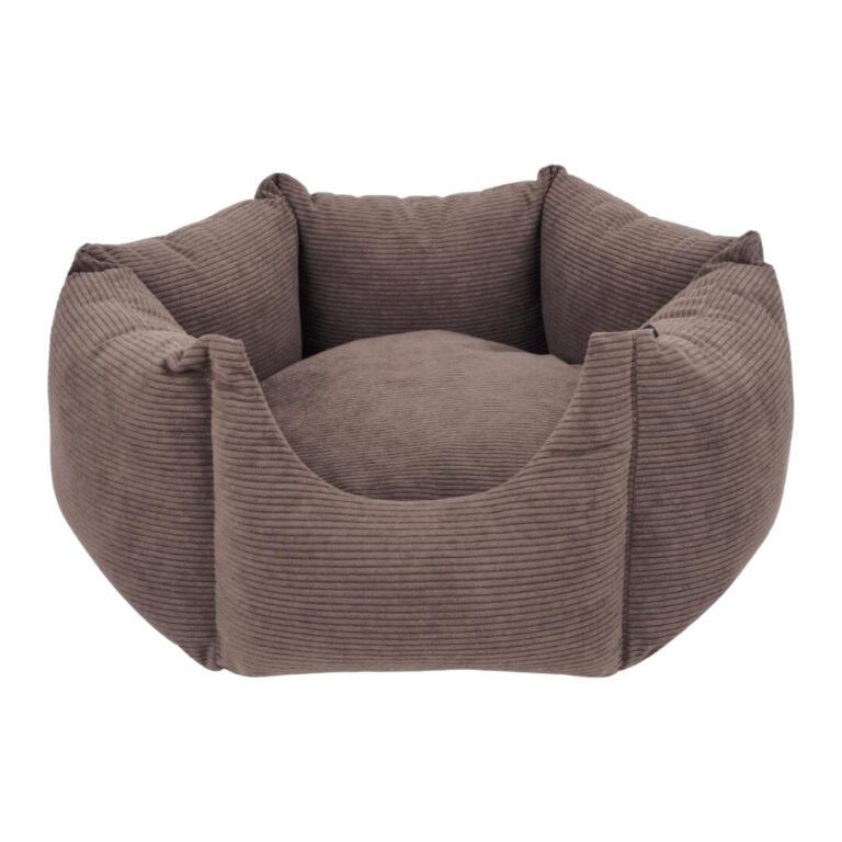 Nordic Paws Comfyhex Brun Fløjlsstof Hundeseng