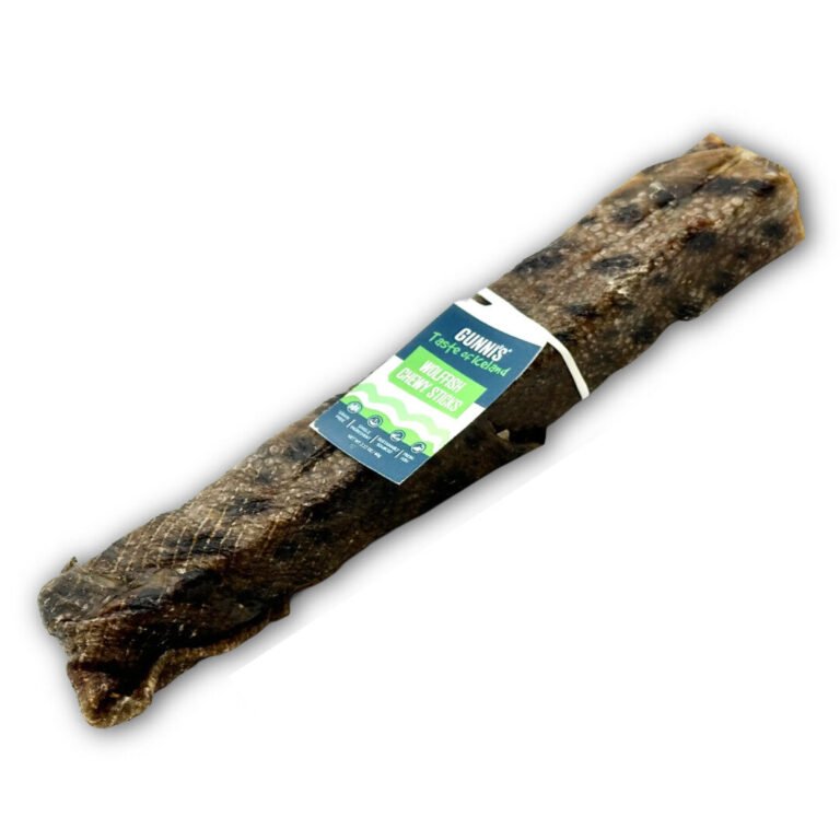 Gunnis Massiv Tyggestang Af Tørret Fiskeskind Fra Havkat 25 cm