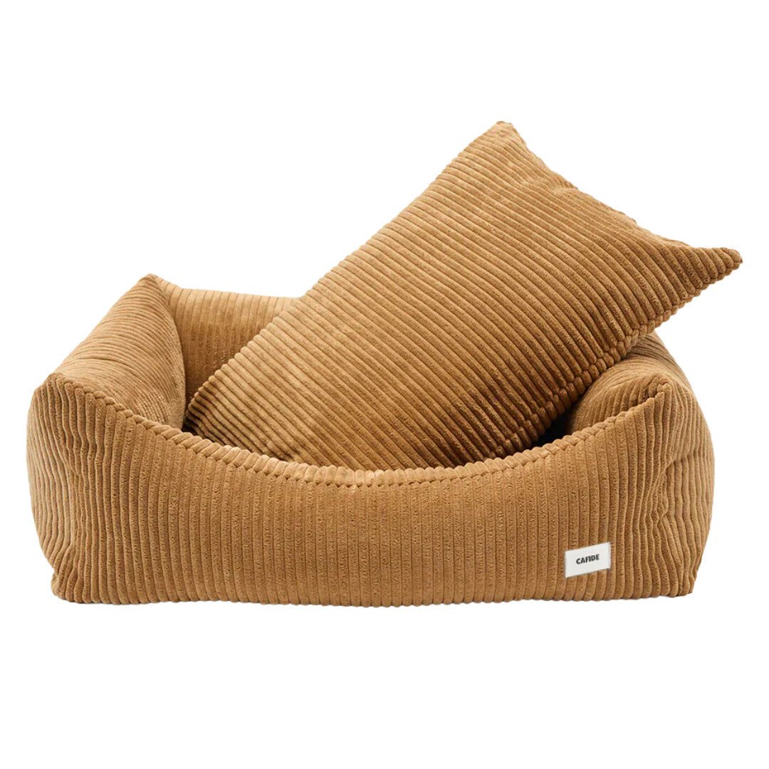 Cafide Snozy Hundeseng Mustard Fløjl