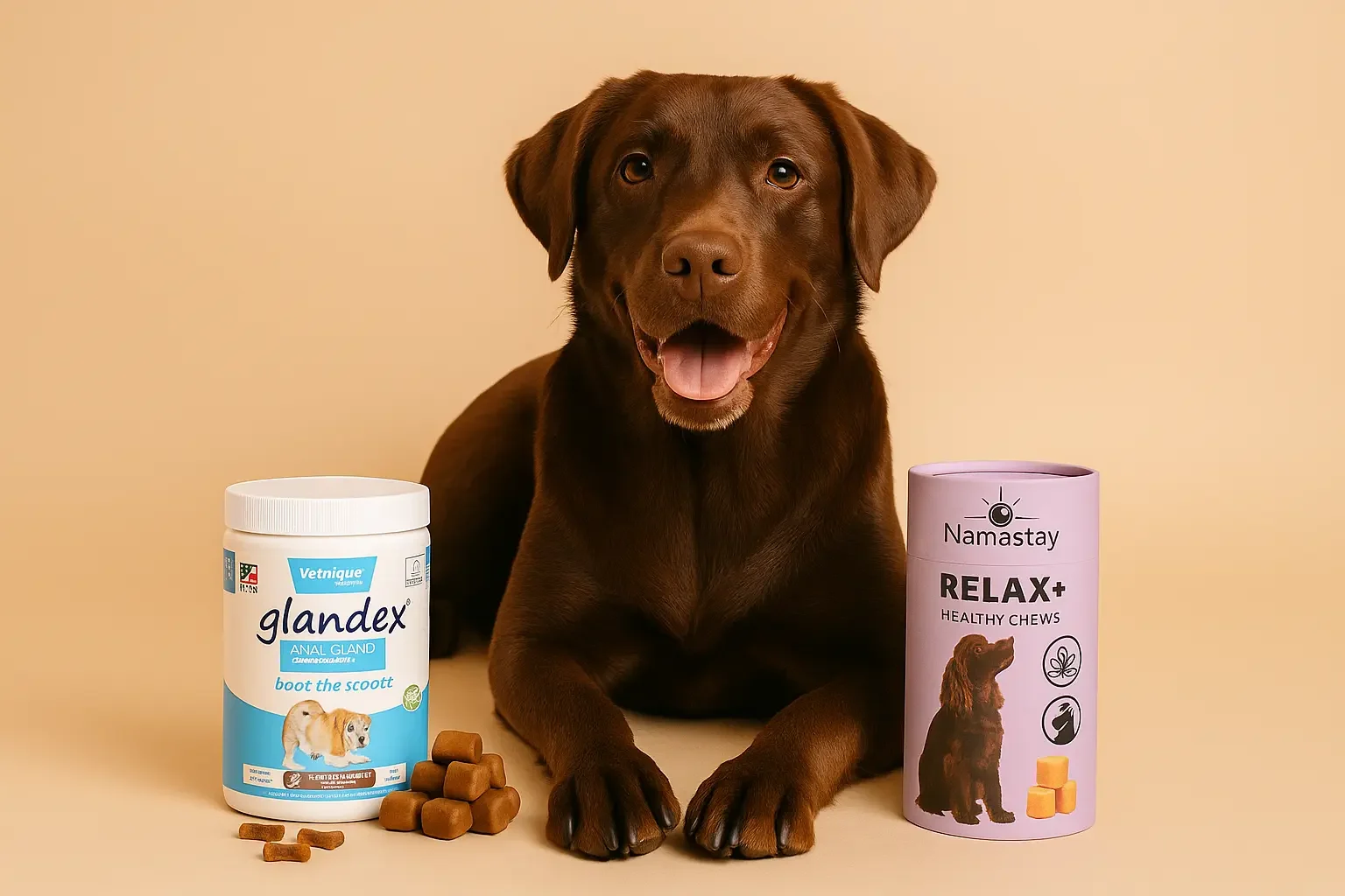hund med fodertilskud produkter
