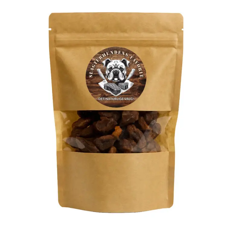 Slagterhundens Gourmet-Snack Kyllingehjerter Naturlig Hundesnack 100 g