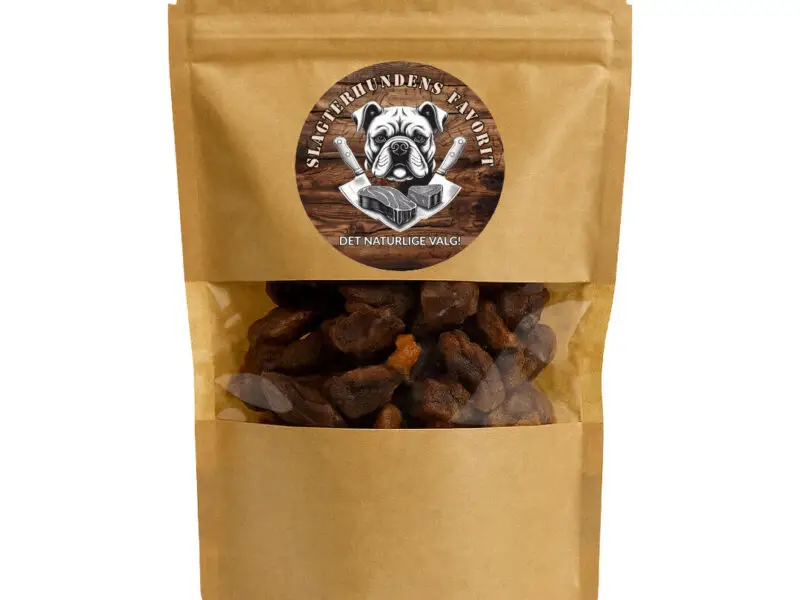 Slagterhundens Gourmet-Snack Kyllingehjerter Naturlig Hundesnack 100 g