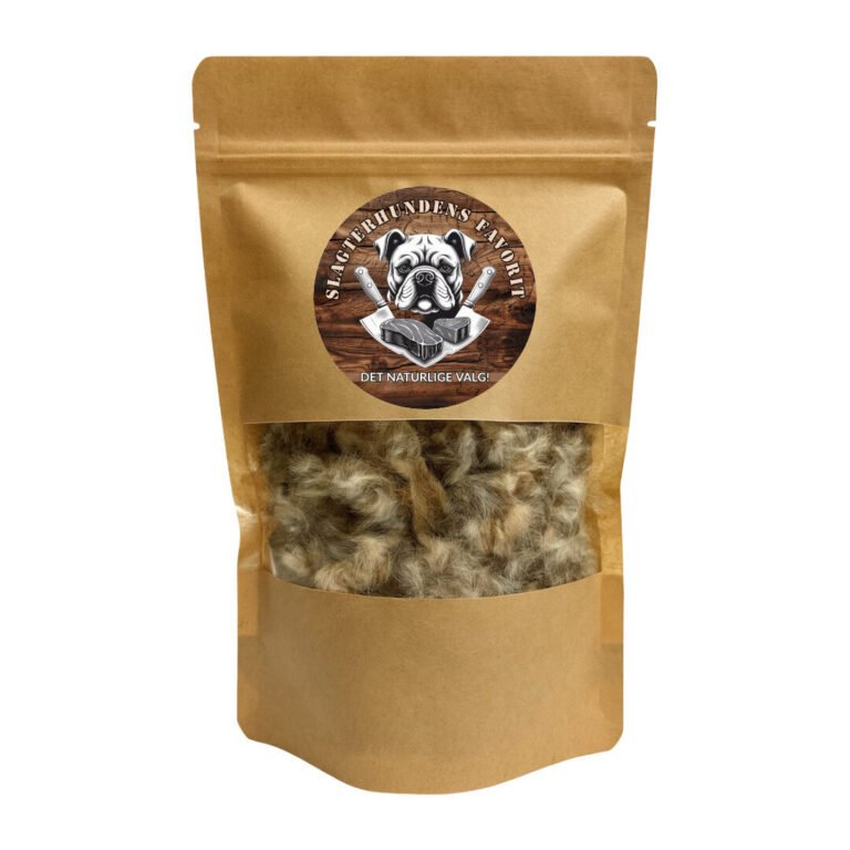 Slagterhundens Gourmet-Snack Kaninøre Med Pels Mindre Bidder Naturlig Hundesnack 150 g