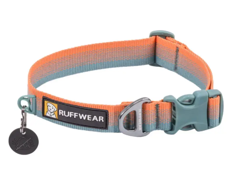 Ruffwear Halsbånd Front Range Turkis/Orange Spring Fade