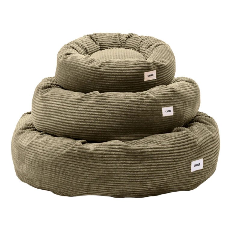 Cafide Nuba Donut Hundeseng Grøn Fløjl