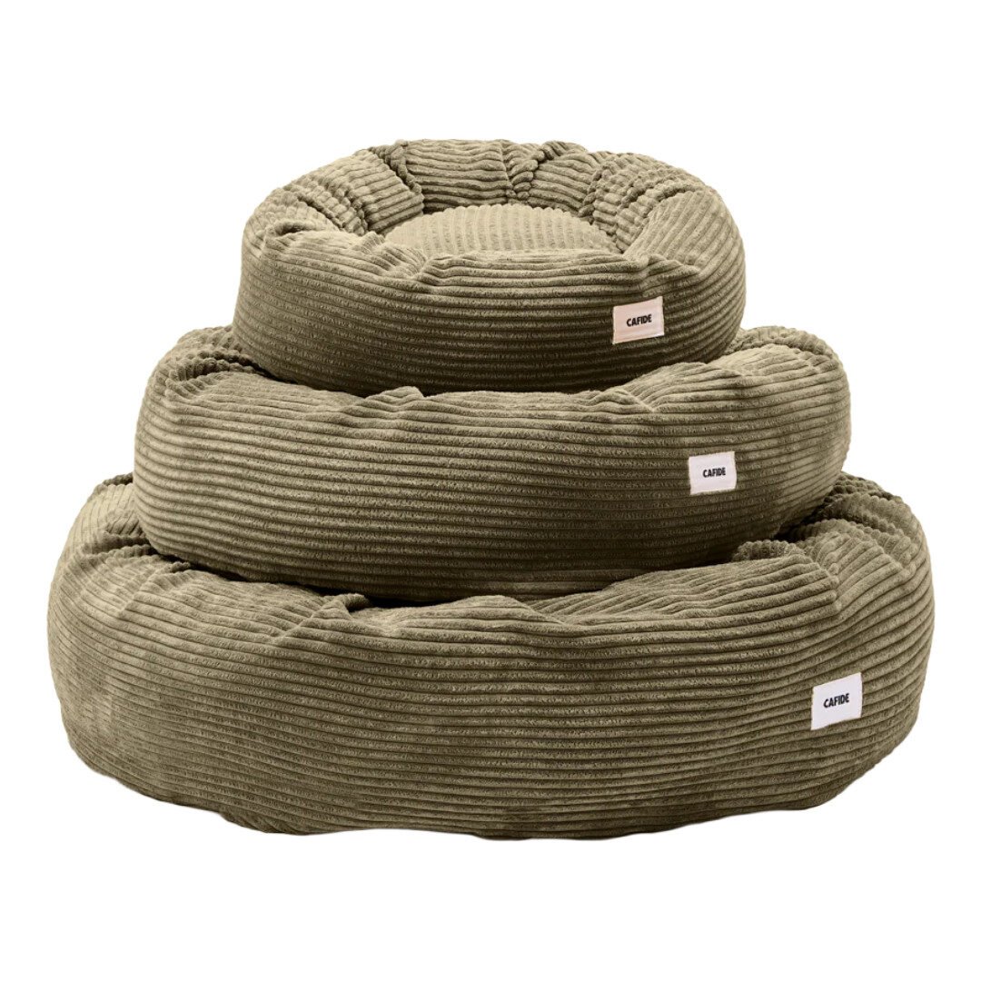 Cafide Nuba Donut Hundeseng Grøn Fløjl