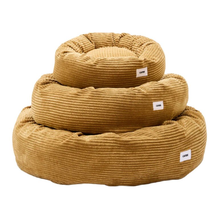 Cafide Nuba Donut Hundeseng Mustard Fløjl