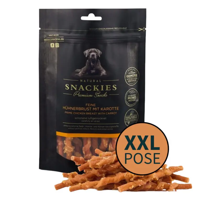 Snackies XXL Pose Twisters Gulerodssticks Med Kylling 400 g