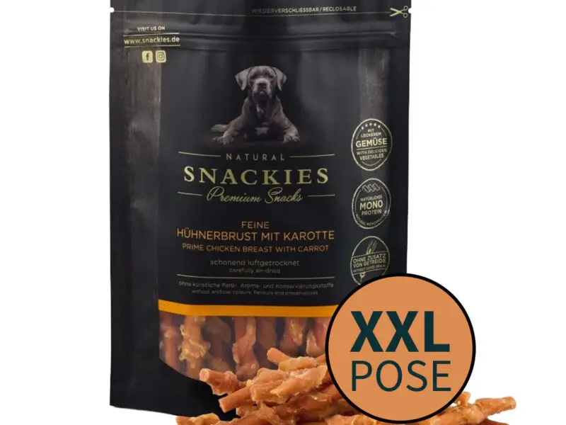 Snackies XXL Pose Twisters Gulerodssticks Med Kylling 400 g