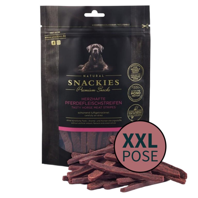 Snackies XXL Pose Hestestrips Hundegodbidder 400 g