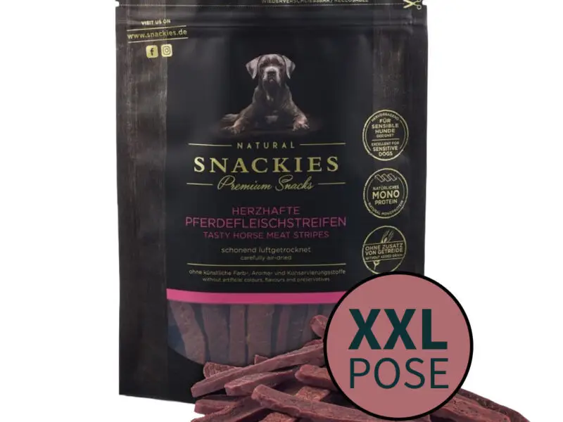 Snackies XXL Pose Hestestrips Hundegodbidder 400 g