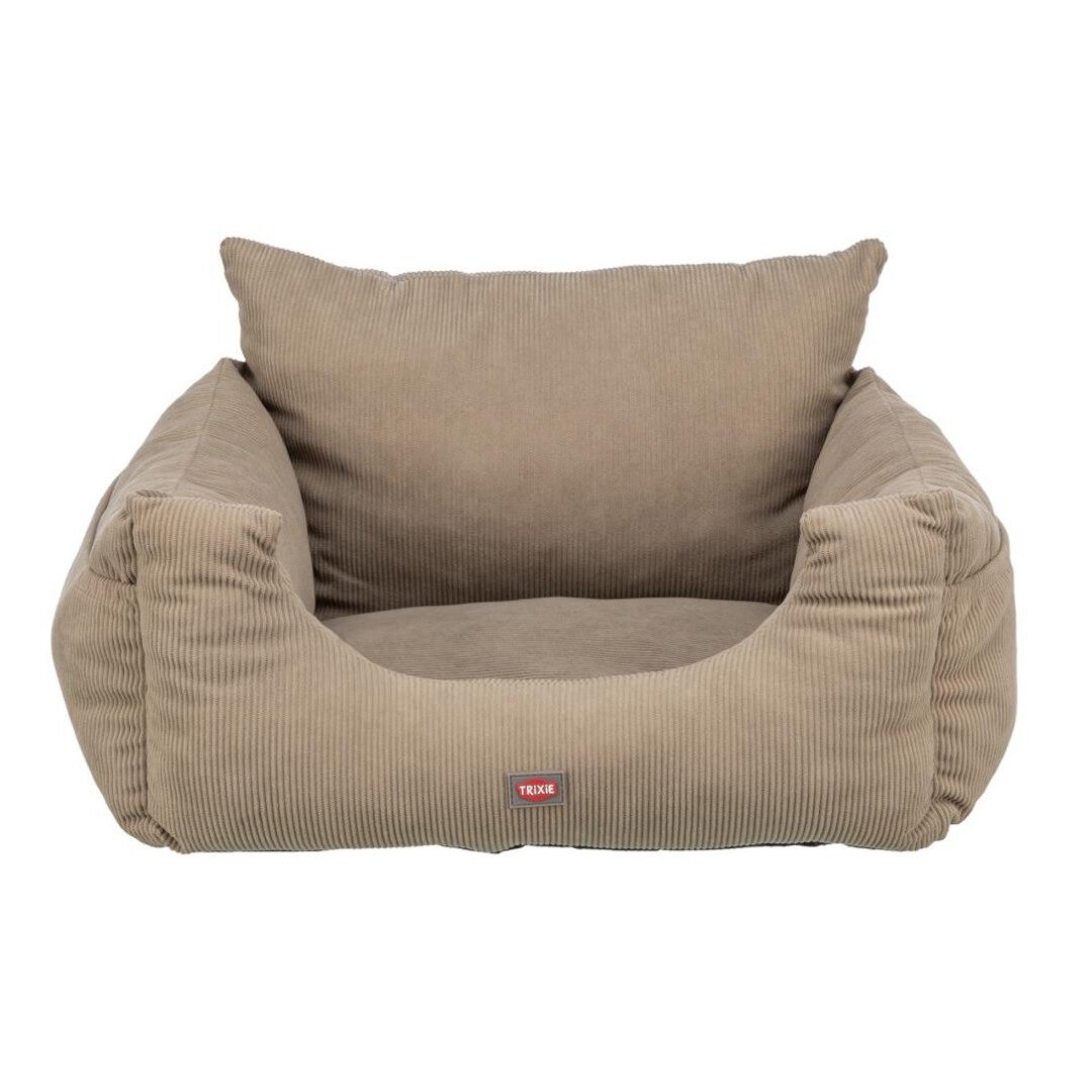 Trixie Bilsæde Transportseng Beige Fløjl Small