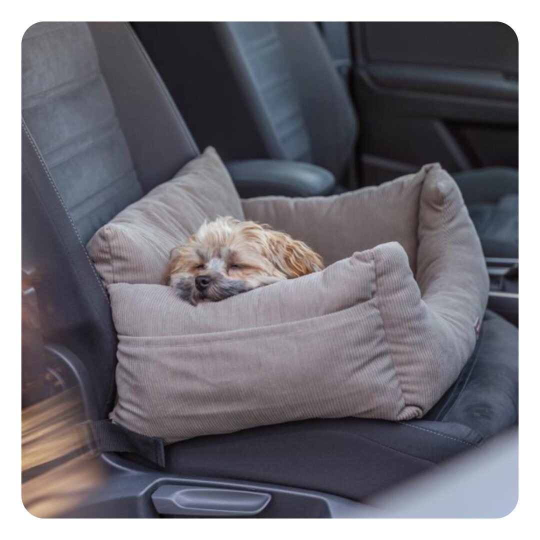 Trixie Bilsæde Transportseng Beige Fløjl Small - Billede 2