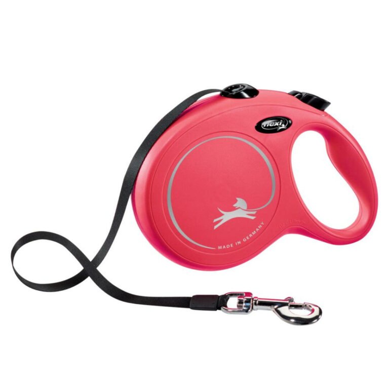 Flexi New Classic Rulleline Large Med Bånd Rød