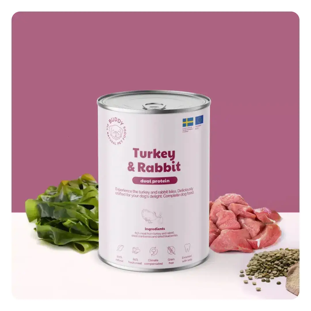 Buddy Vådfoder Turkey & Rabbit Feast 400 g - Billede 2