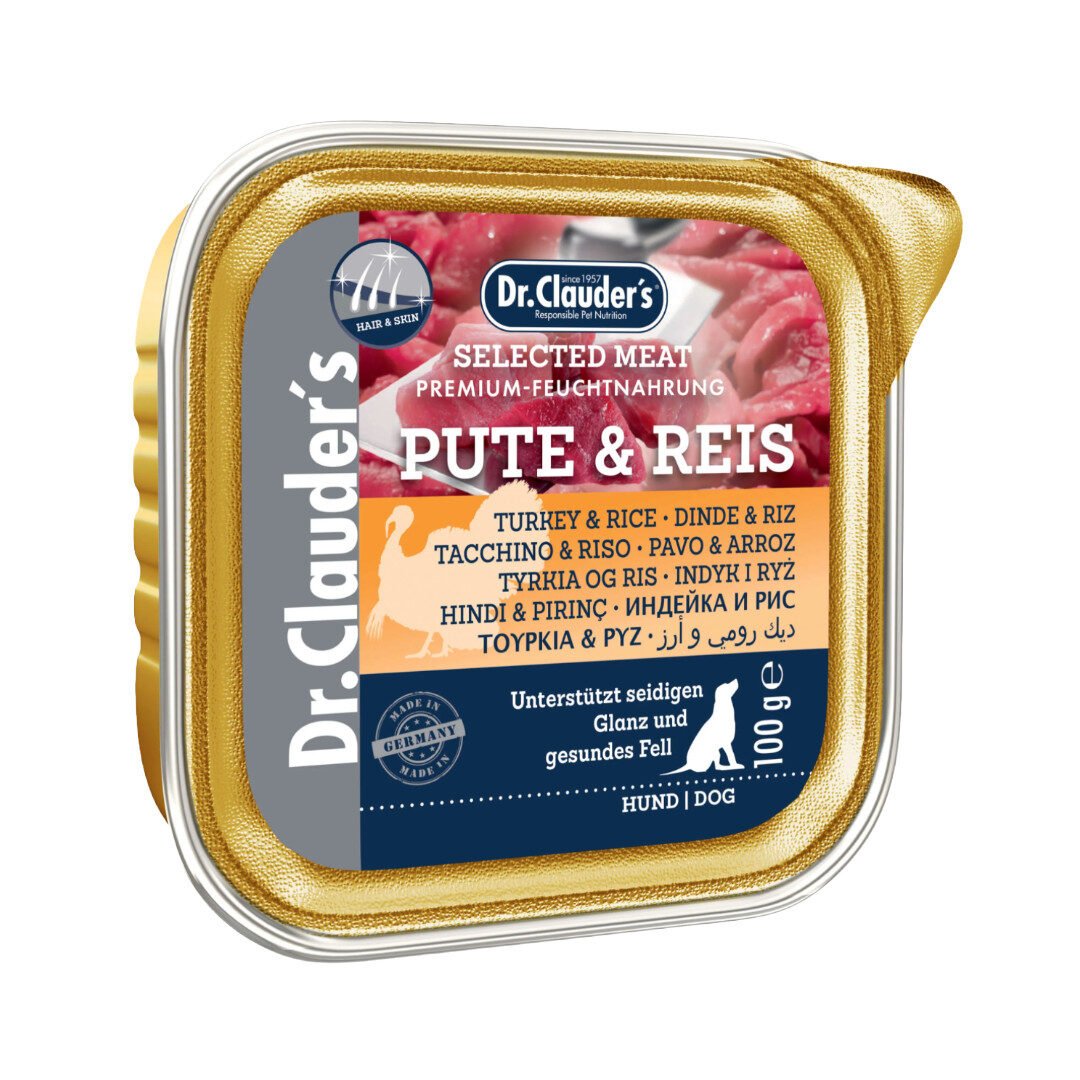 Dr. Clauders Selected Meat Kalkun & Lakseolie 100 g