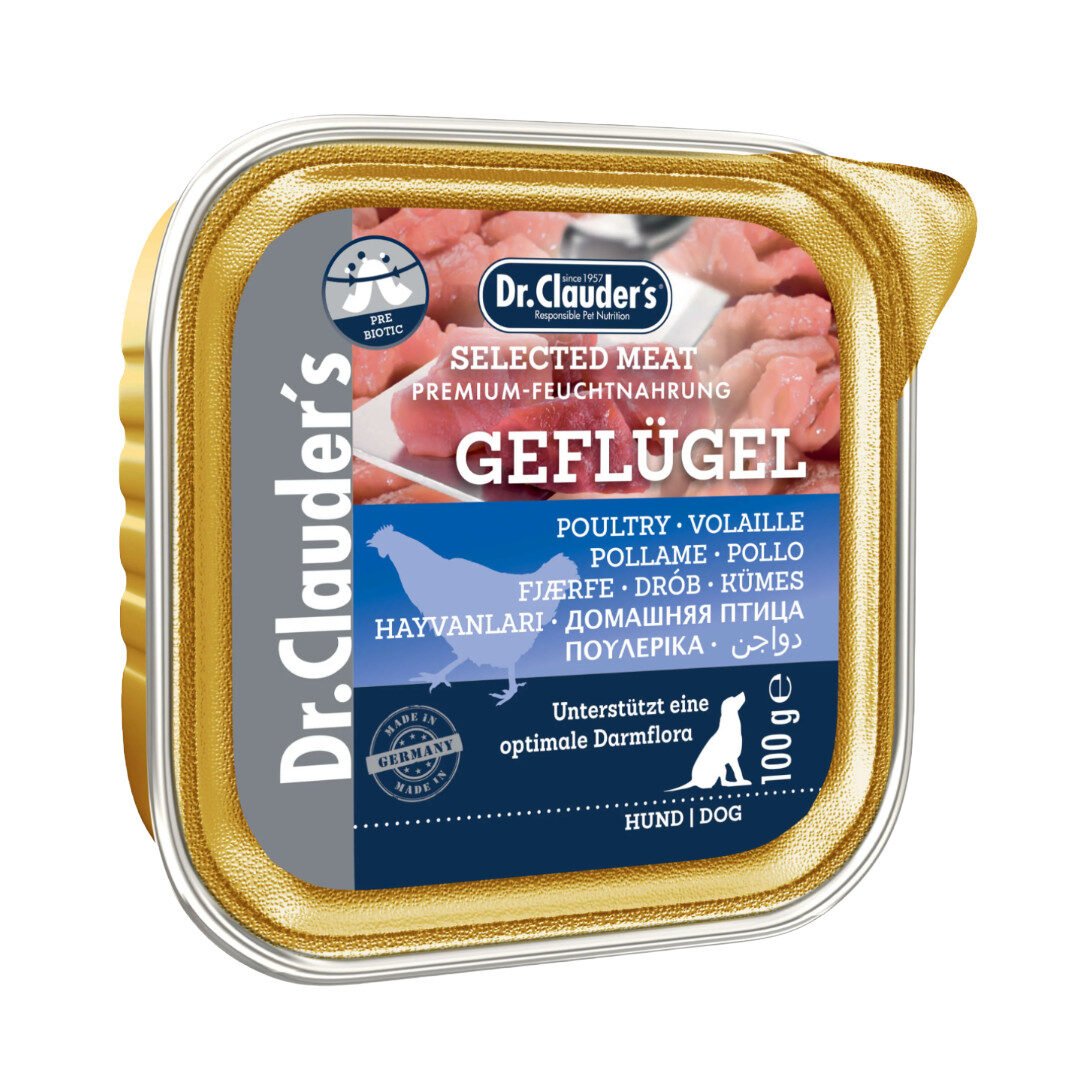 Dr. Clauders Selected Meat Fjerkræ & Præbiotika 100 g