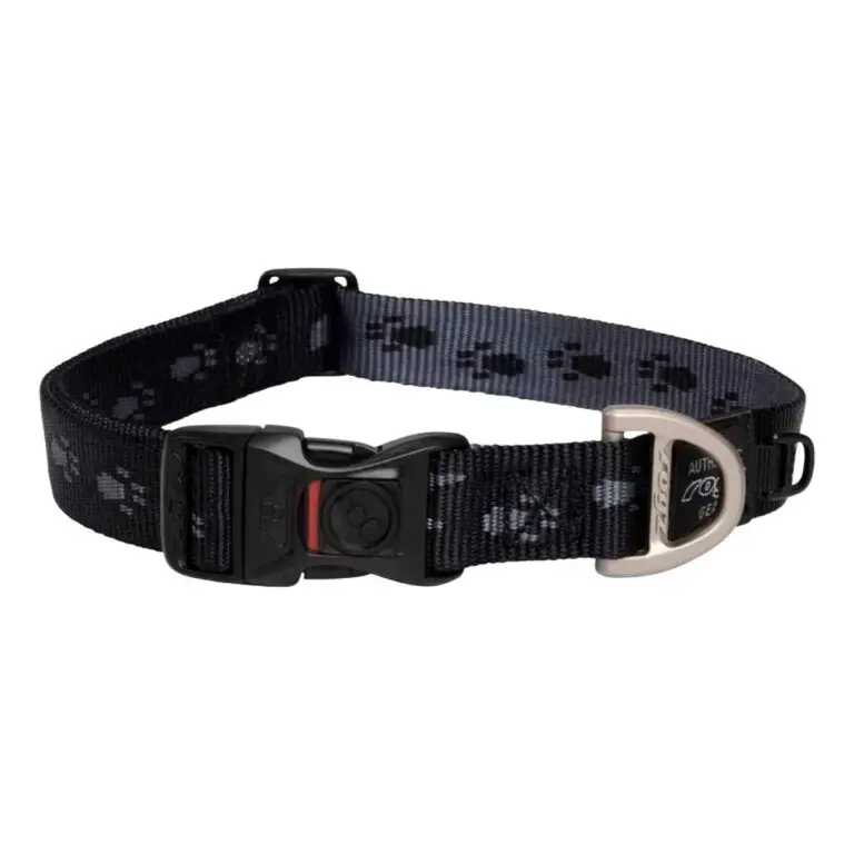 Rogz Halsbånd Alpinist Nylonhalsbånd Sort