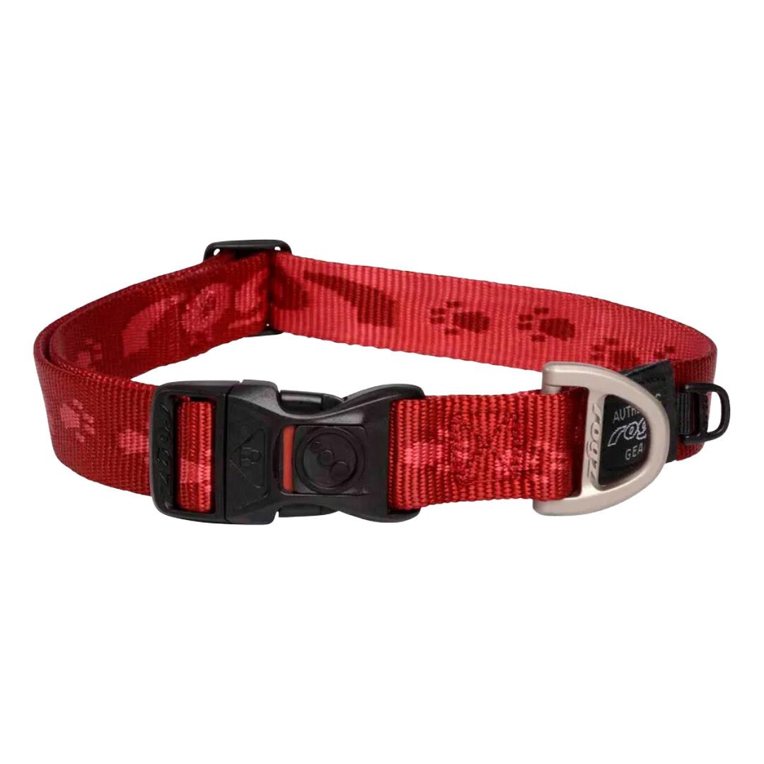 Rogz Halsbånd Alpinist Nylonhalsbånd Rød
