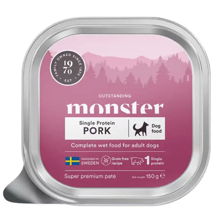 Monster Vådfoder Single Protein Gris 150 g