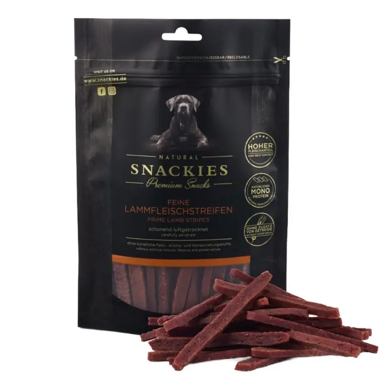 Snackies Lufttørret Lammestrips Hundegodbidder 170 g