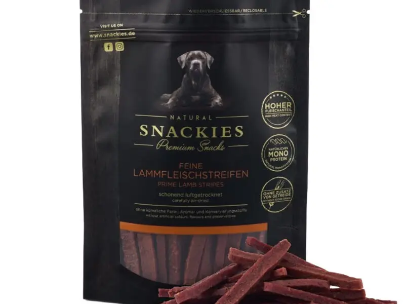 Snackies Lufttørret Lammestrips Hundegodbidder 170 g