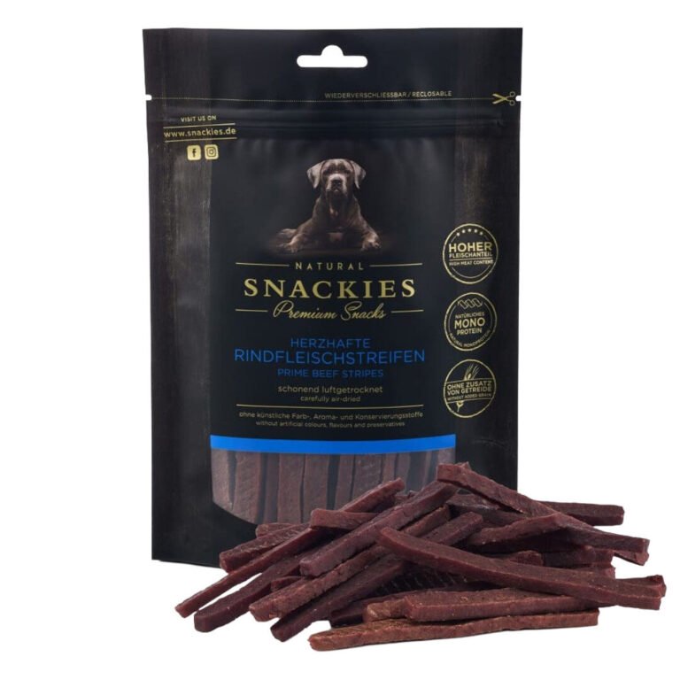 Snackies Lufttørret Oksestrips Hundegodbidder 170 g