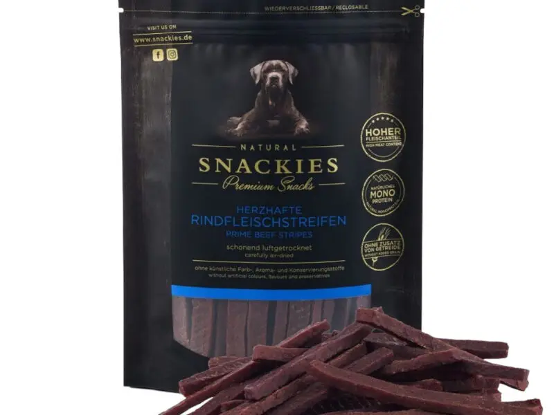 Snackies Lufttørret Oksestrips Hundegodbidder 170 g