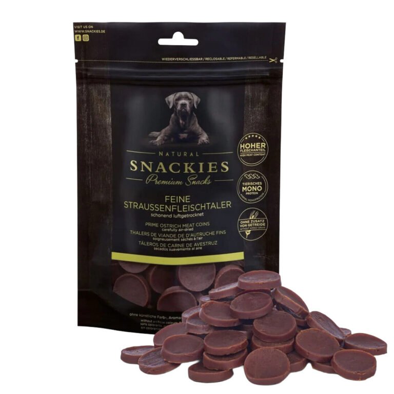 Snackies Lufttørret Meat Coins Struds Hundegodbidder 150 g