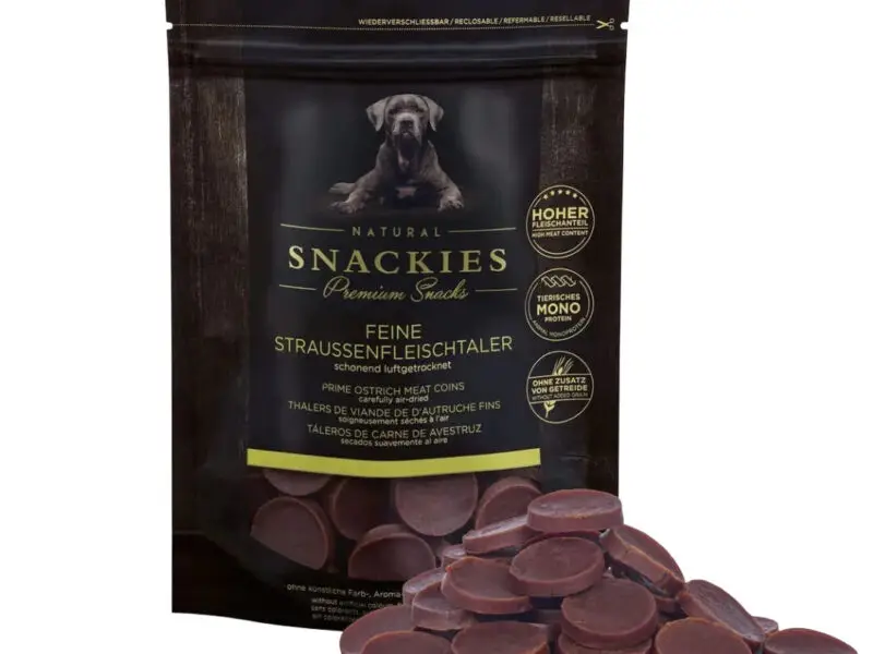 Snackies Lufttørret Meat Coins Struds Hundegodbidder 150 g