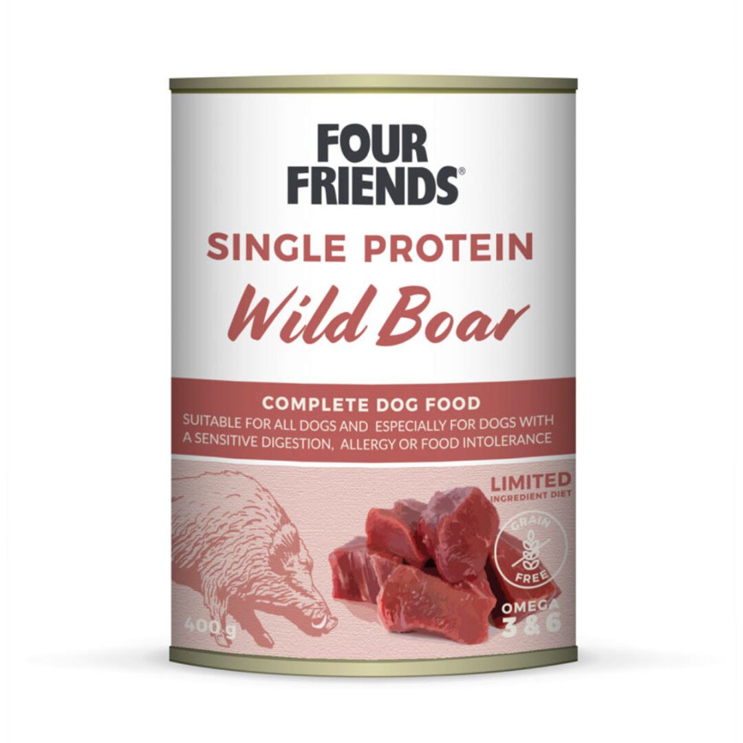 Four Friends Vådfoder Vildsvin Single Protein 400 g