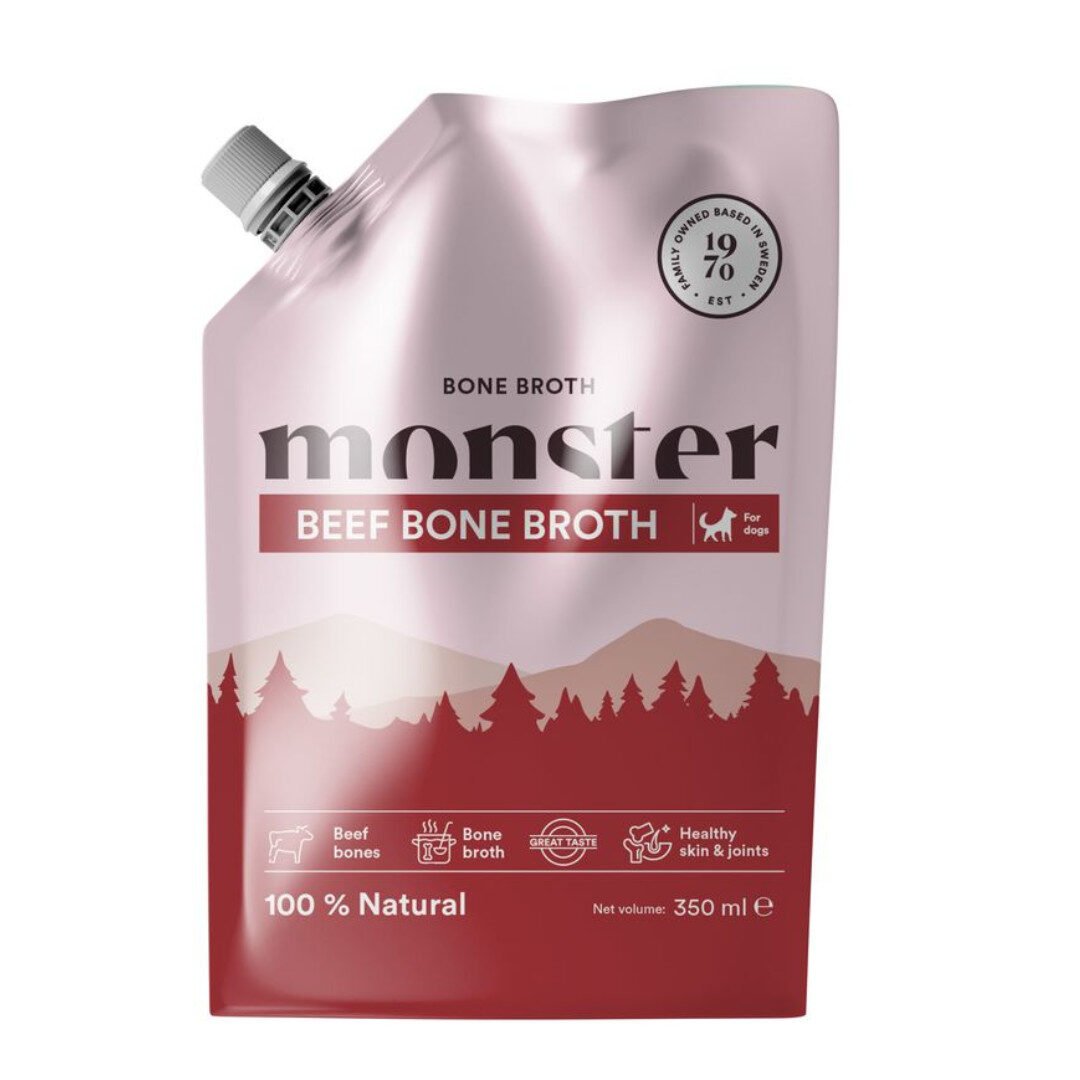 Monster Broth Tørfoder Topping Med Oksekød 350 ml
