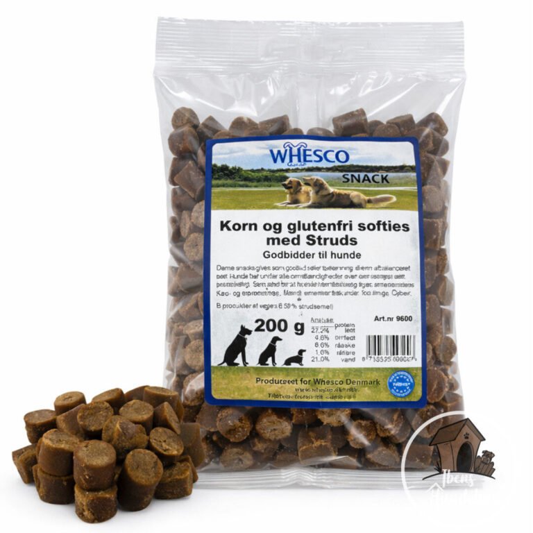 Whesco Softies Kornfrie Træningsgodbidder Struds 200 g
