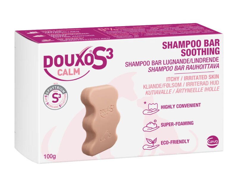 Douxo S3 Calm Shampoo Bar Lindrende & Kløestillende Hundeshampoo