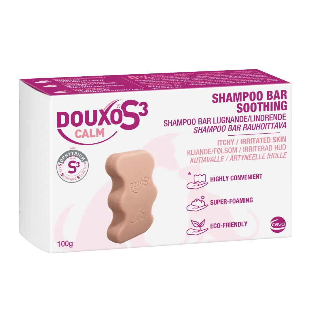 Douxo S3 Calm Shampoo Bar Lindrende & Kløestillende Hundeshampoo