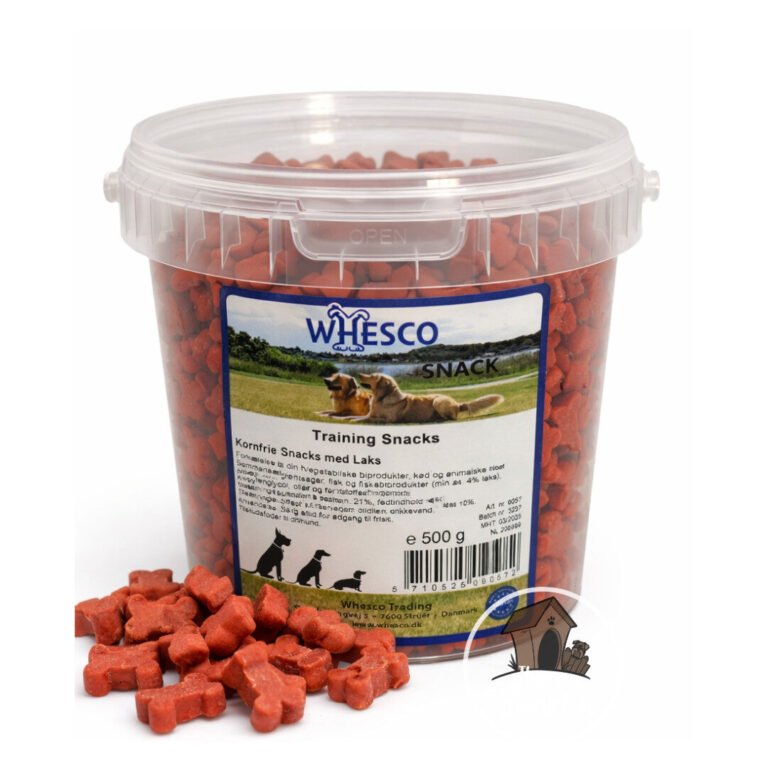 Bløde Kornfrie Træningsgodbidder Med Laks Spand 500 g