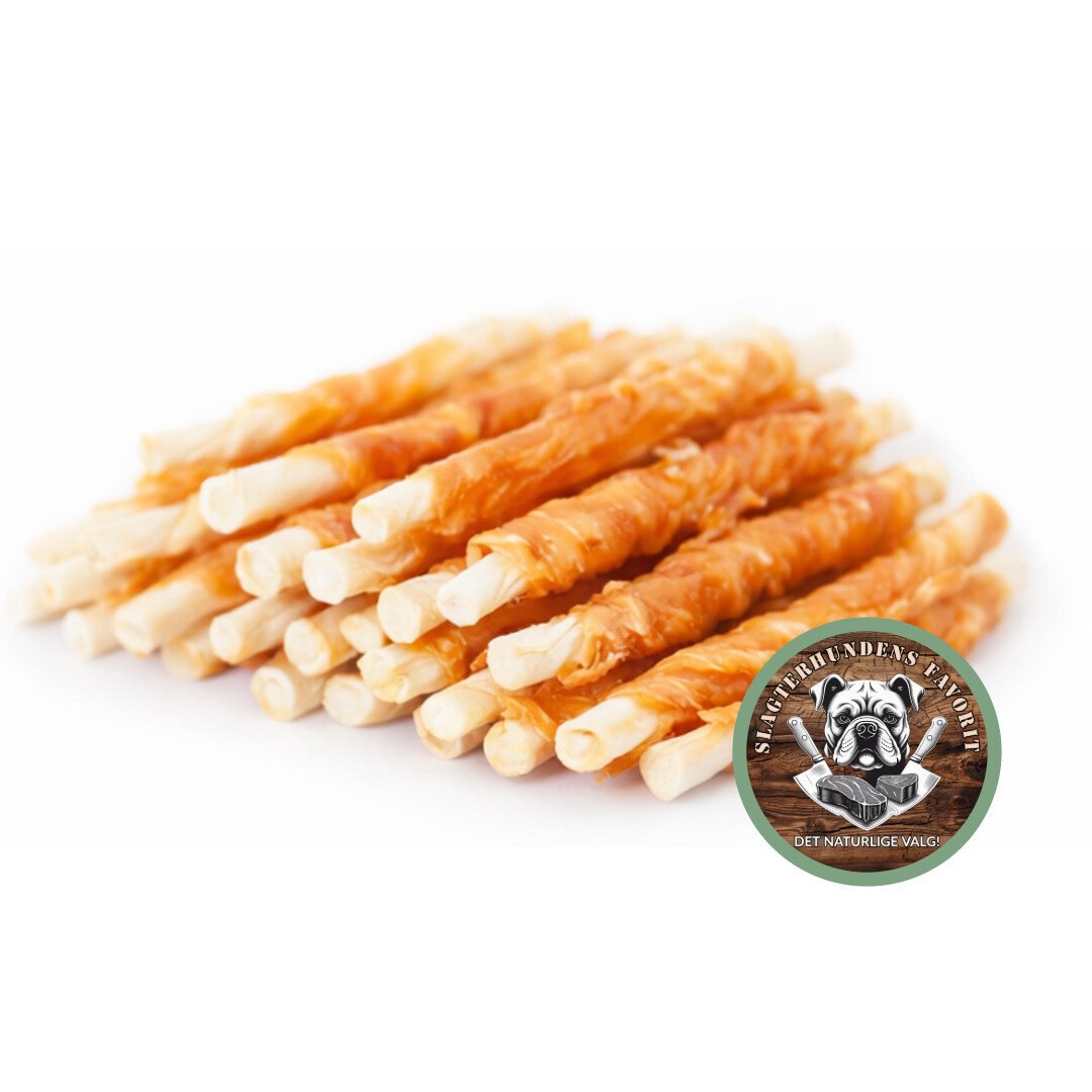 Slagterhundens Favorit Twisted Sticks Med Kylling 12 cm