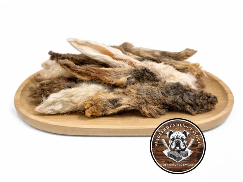 Slagterhundens Gourmet-Snack Kaninører Med Pels Naturlig Hundesnack 150 g