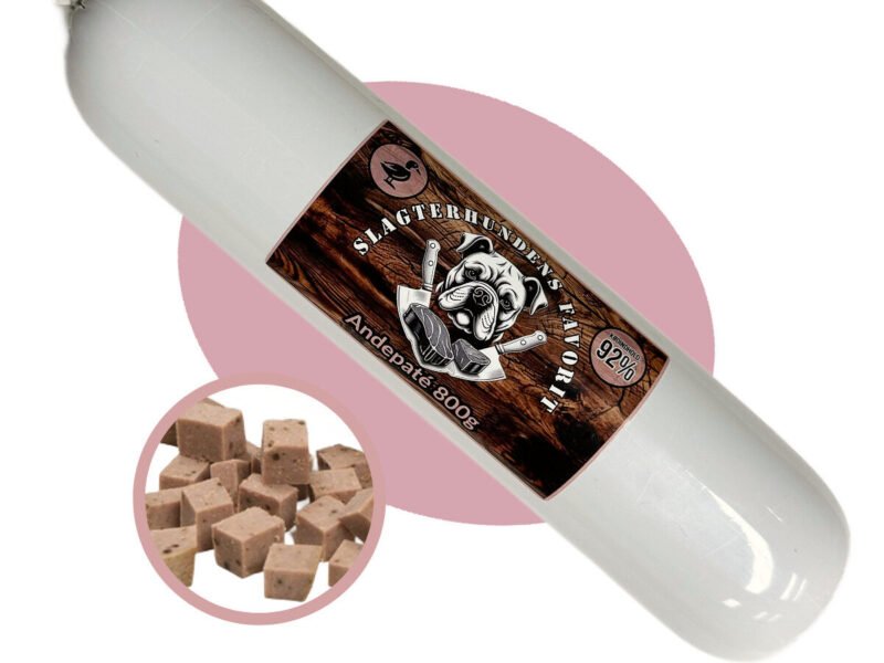 Slagterhundens Favorit Ande Paté Træningspølse 800 g