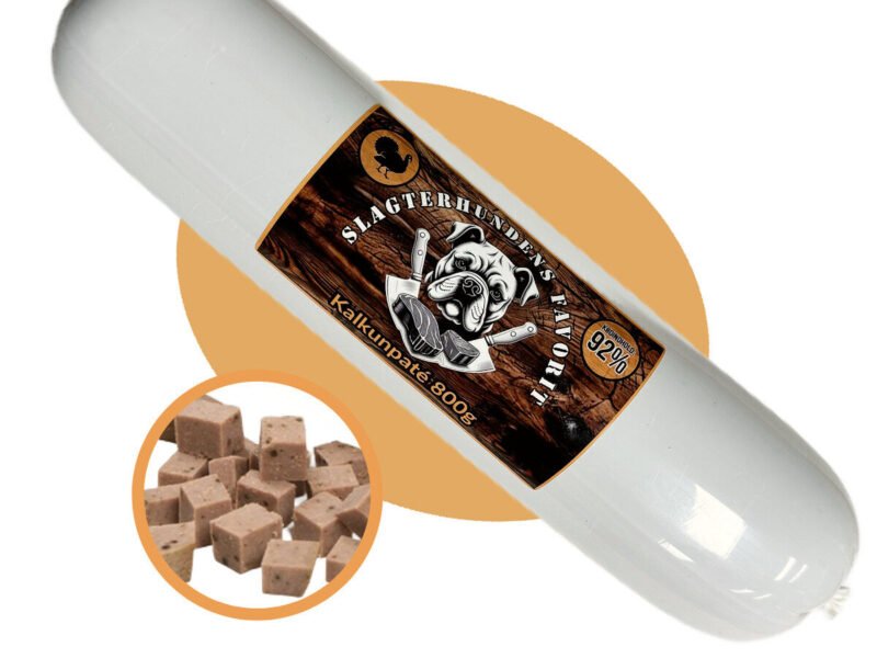 Slagterhundens Favorit Kalkun Paté Træningspølse 800 g