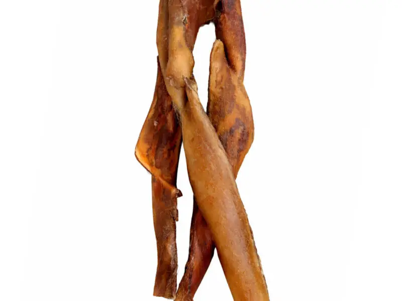 Tyggestang Naturligt Tørret Oksepandebrask 30 cm