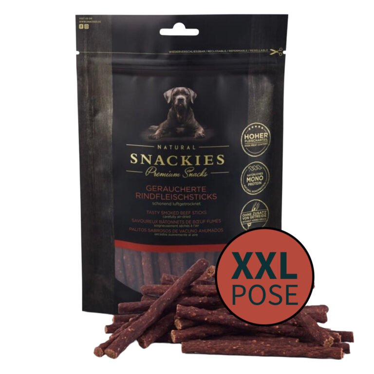 Snackies XXL Pose Oksesticks Røget Hundegodbidder 400 g
