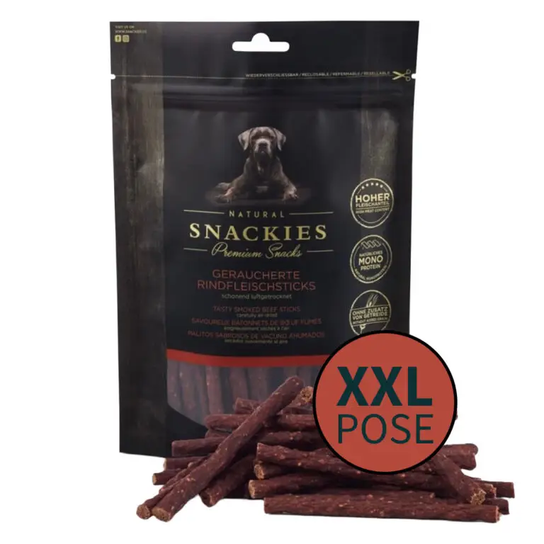 Snackies XXL Pose Oksesticks Røget Hundegodbidder 400 g