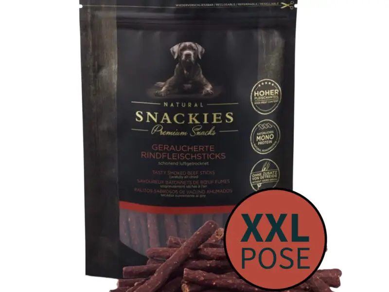 Snackies XXL Pose Oksesticks Røget Hundegodbidder 400 g