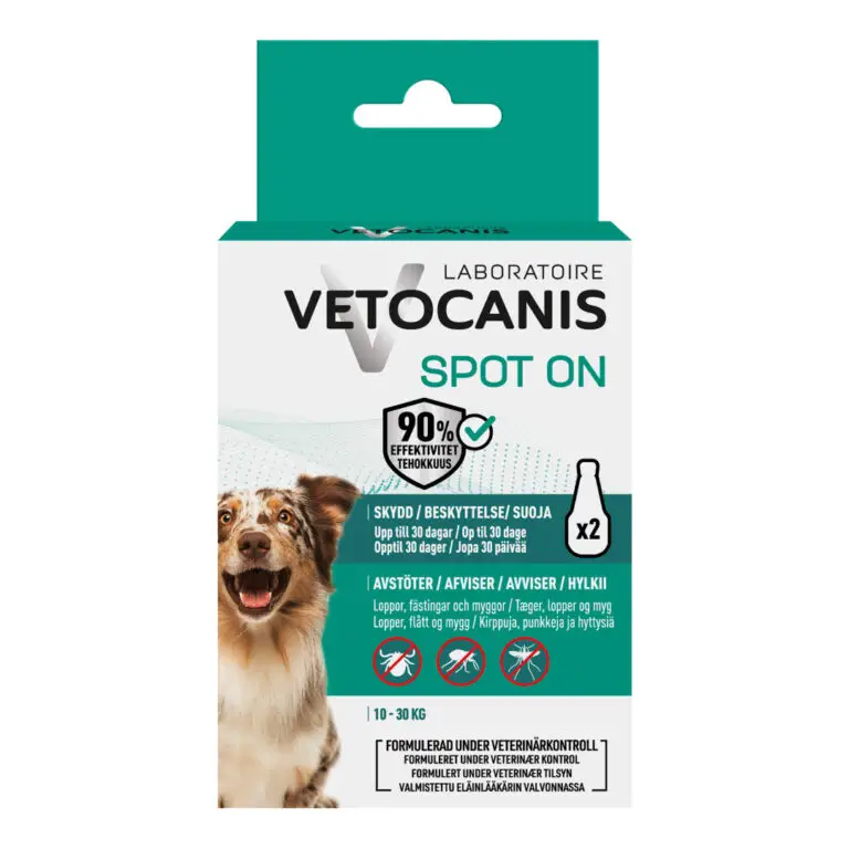 Vetocanis Naturligt Loppe & Flåtmiddel 2x3 ml Mellem Hund 10-30 kg