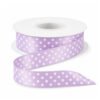 Sløjfebånd Satin Violet Med Prikker 20 meter