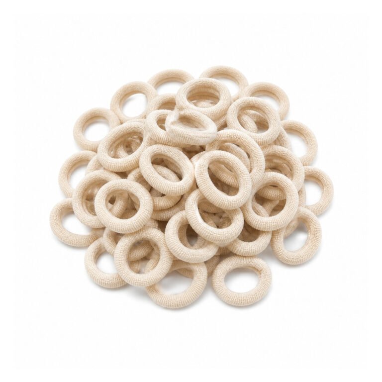 Bløde Hårelastikker Ensfarvet Beige 12 stk/pk