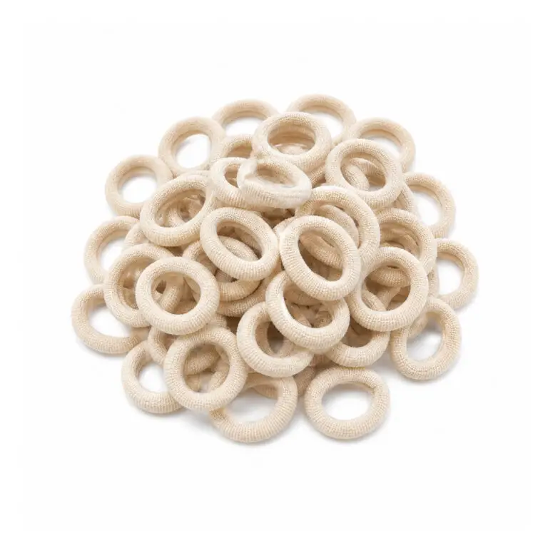Bløde Hårelastikker Ensfarvet Beige 12 stk/pk
