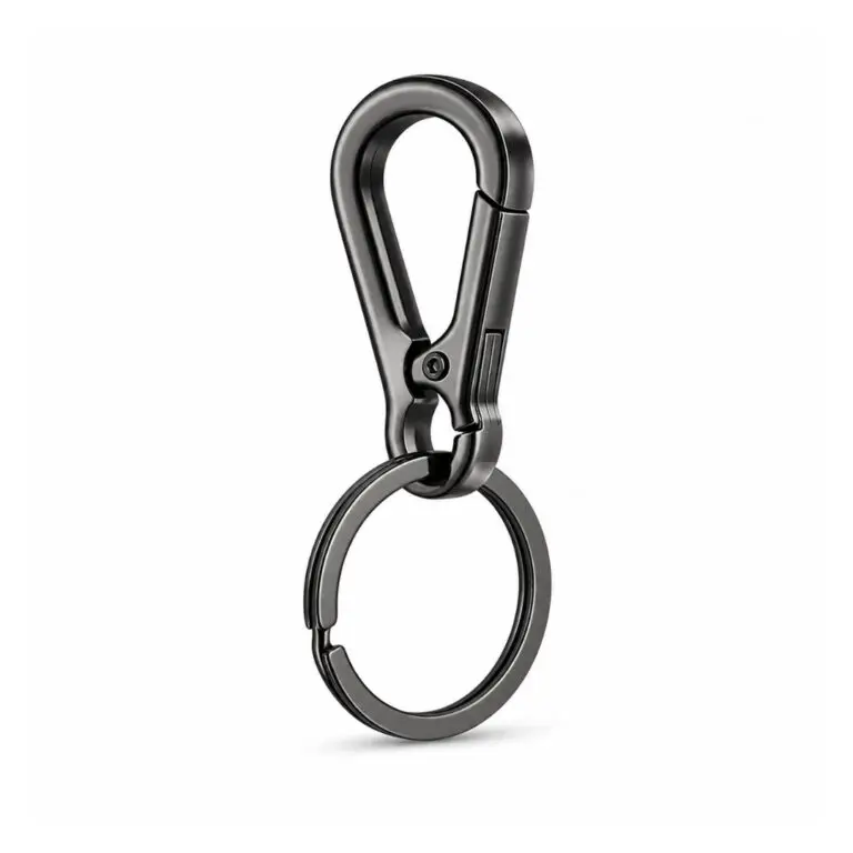 Karabinhage Med Kraftig Nøglering Sortforkromet 6,5 cm